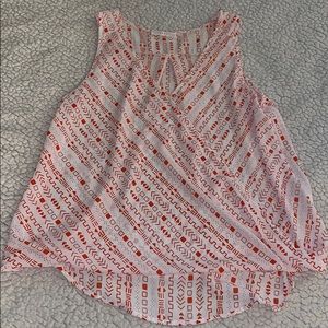 Lush orange and black sleeveless top